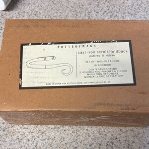 Pottery Barn Black Cast Iron Holdbacks